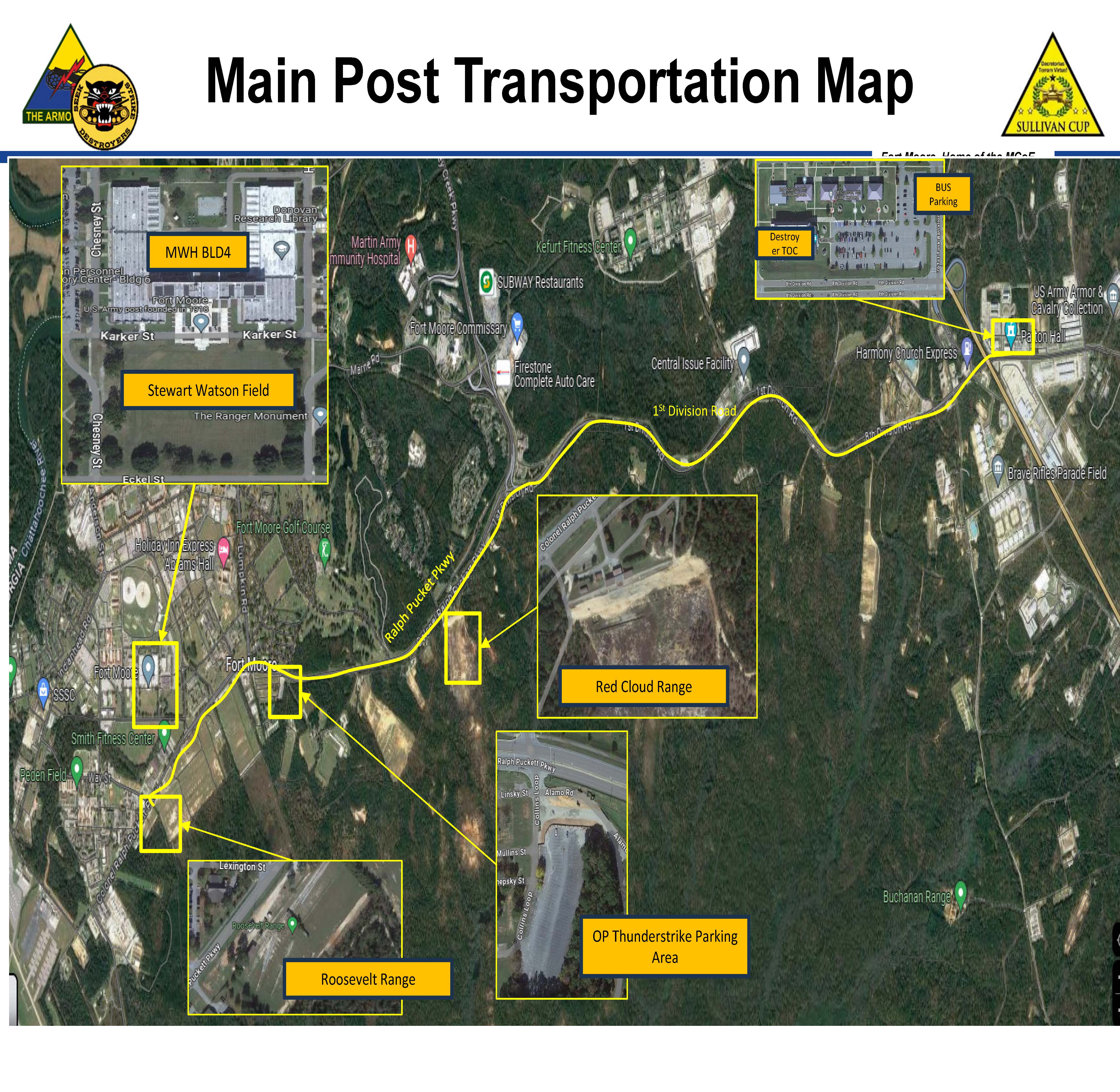 Transportation Schedule for Sullivan Cup Competition